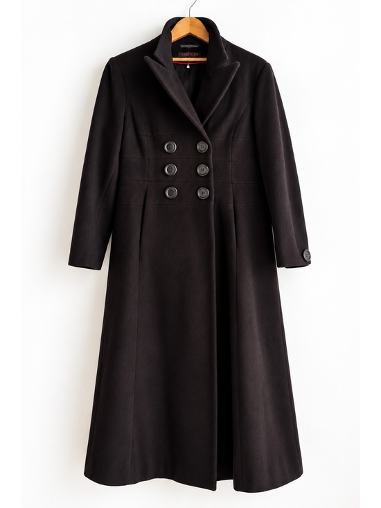 Anne Klein Jackets & Blazers - Vintage Anne Klein Chocolate Brown 100% Wool Maxi Coat M